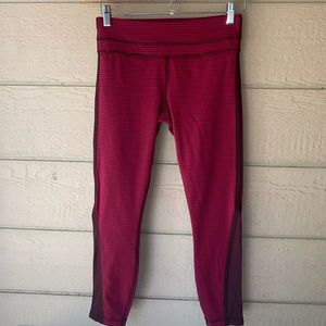 Lululemon | Red & Black Crop Pants